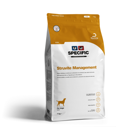 Specific sausas maistas šunims CCD – struvitų tirpinimui ir profilaktikai