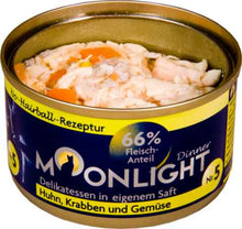 Įkelti vaizdą į galerijos rodinį, Moonlight Dinner No.5 Chicken, Squid and Vegetables konservas katėms
