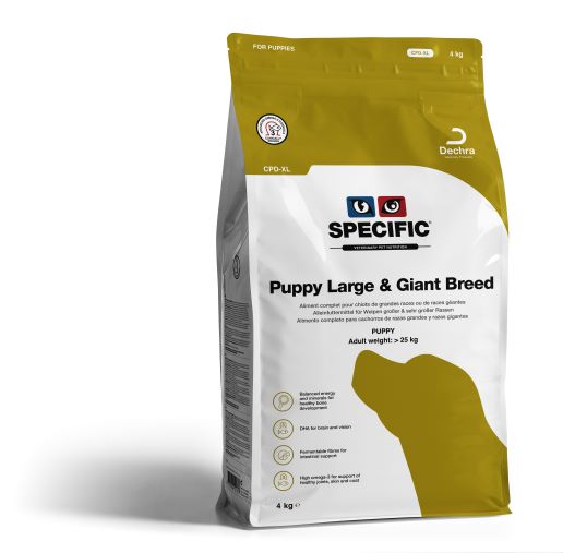 Specific sausas maistas didelių veislių šuniukams ir jauniems šunims CPD-XL