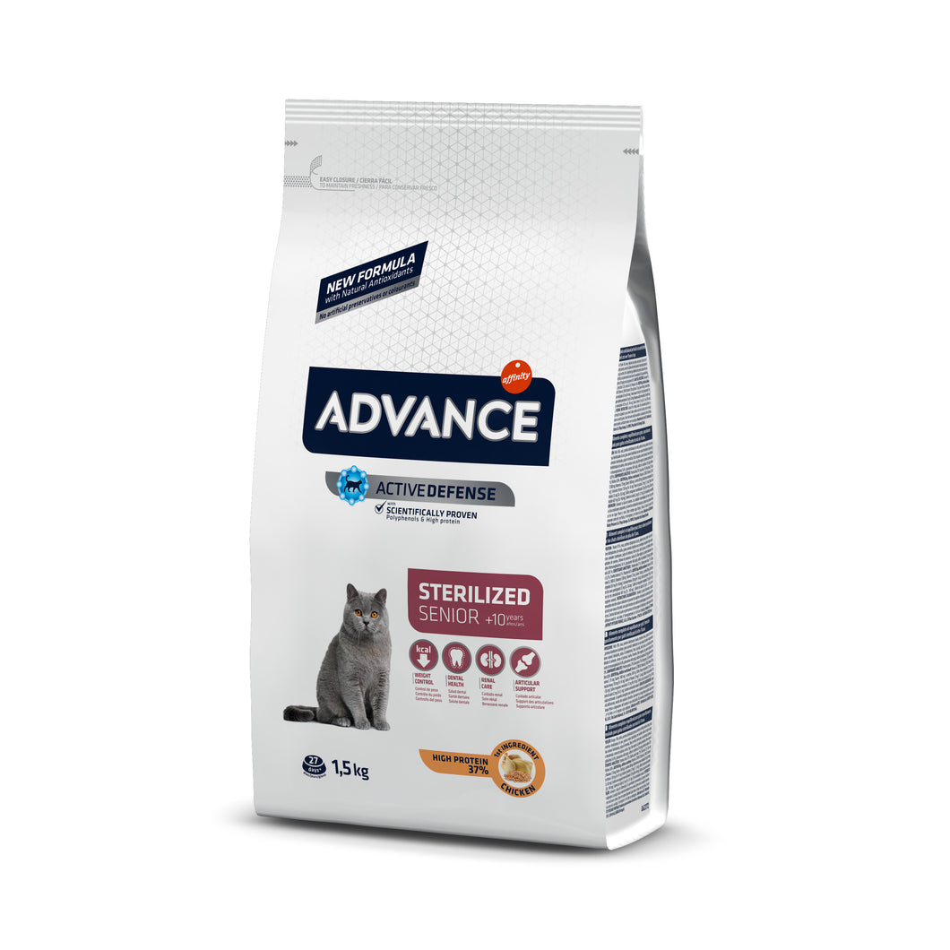 Advance Sterilized Senior sausas kačių maistas