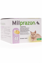 Įkelti vaizdą į galerijos rodinį, MILPRAZON katėms 4mg/10mg, tabletės nuo kirminų katėms
