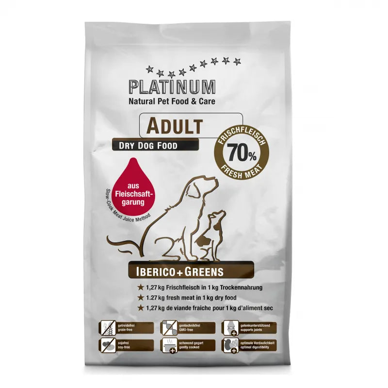Platinum Adult Dog visavertis šunų pašaras su Iberijos kiauliena ir daržovėmis